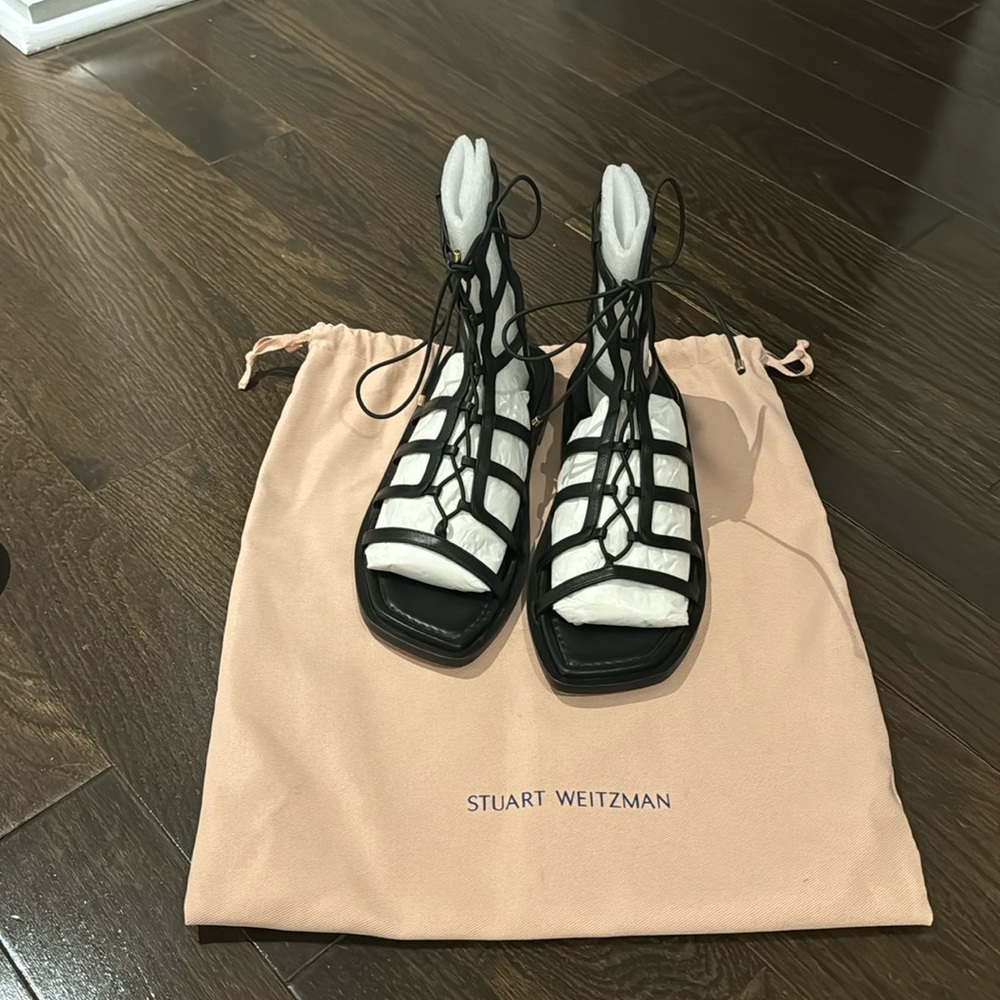 Kora Leather Lace-Up Gladiator Sandals